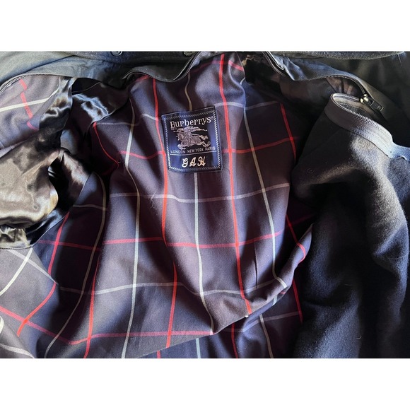 Vintage BURBERRYS‎ Short Single Trench Bomber Jacket size 12 - Picture 10 of 16